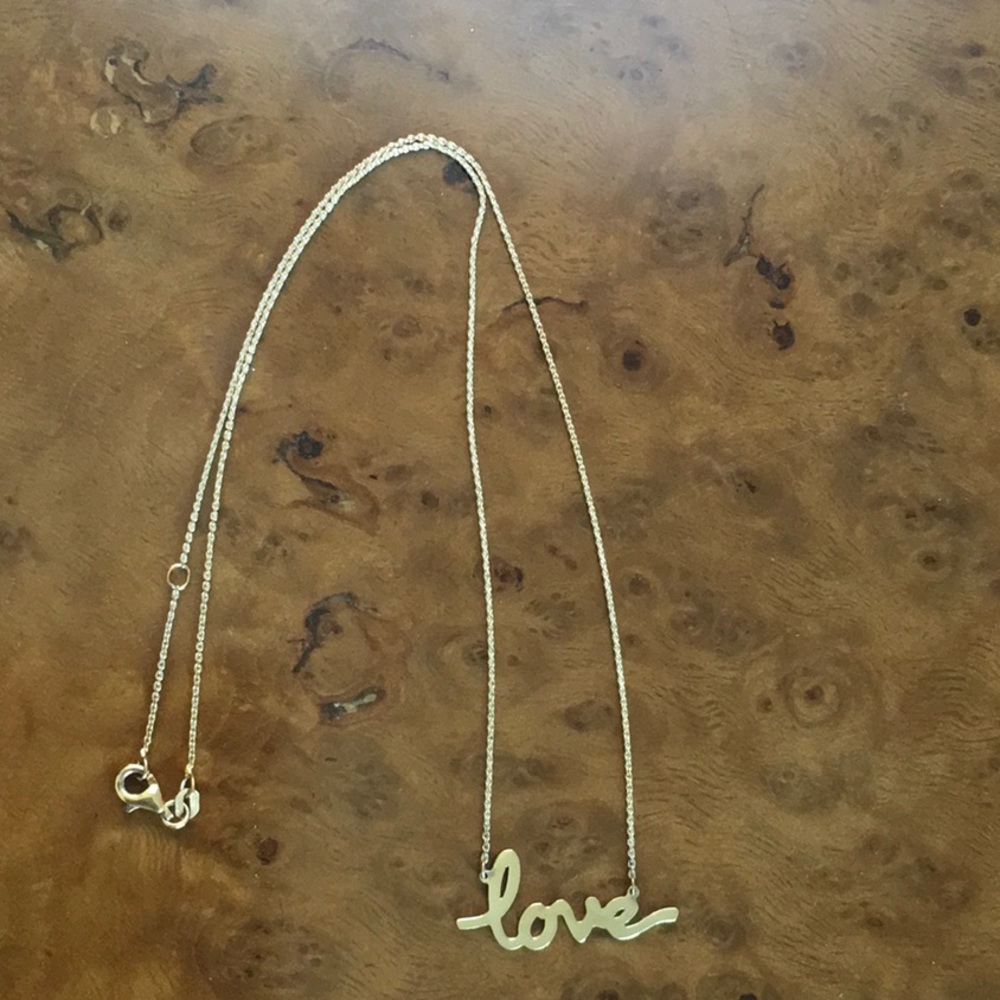 Mark & Graham Silver “Love” Necklace